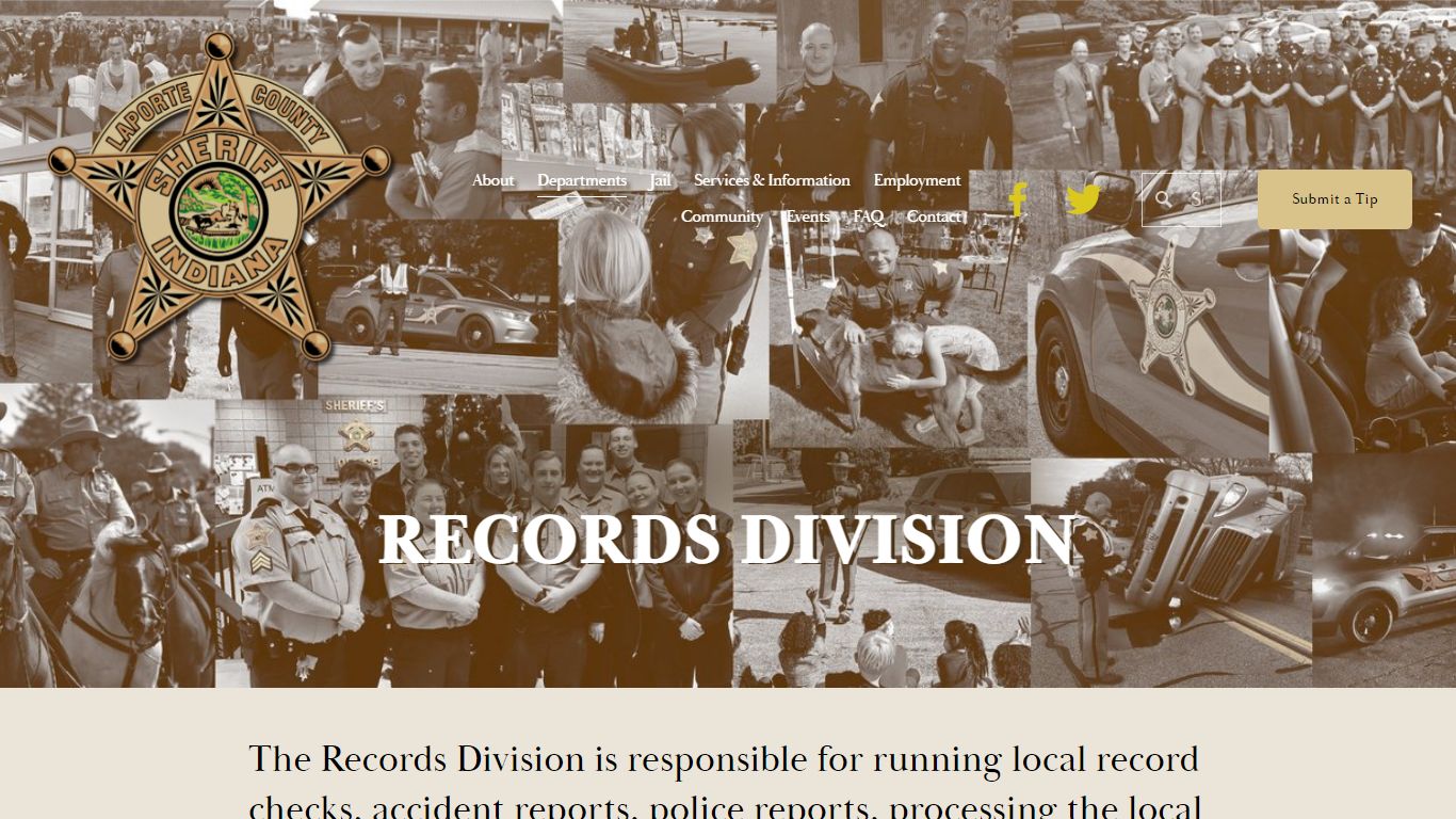 Records Division — La Porte County Sheriff's Office