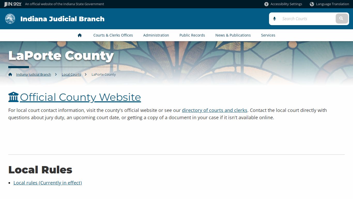 LaPorte County - Indiana Judicial Branch