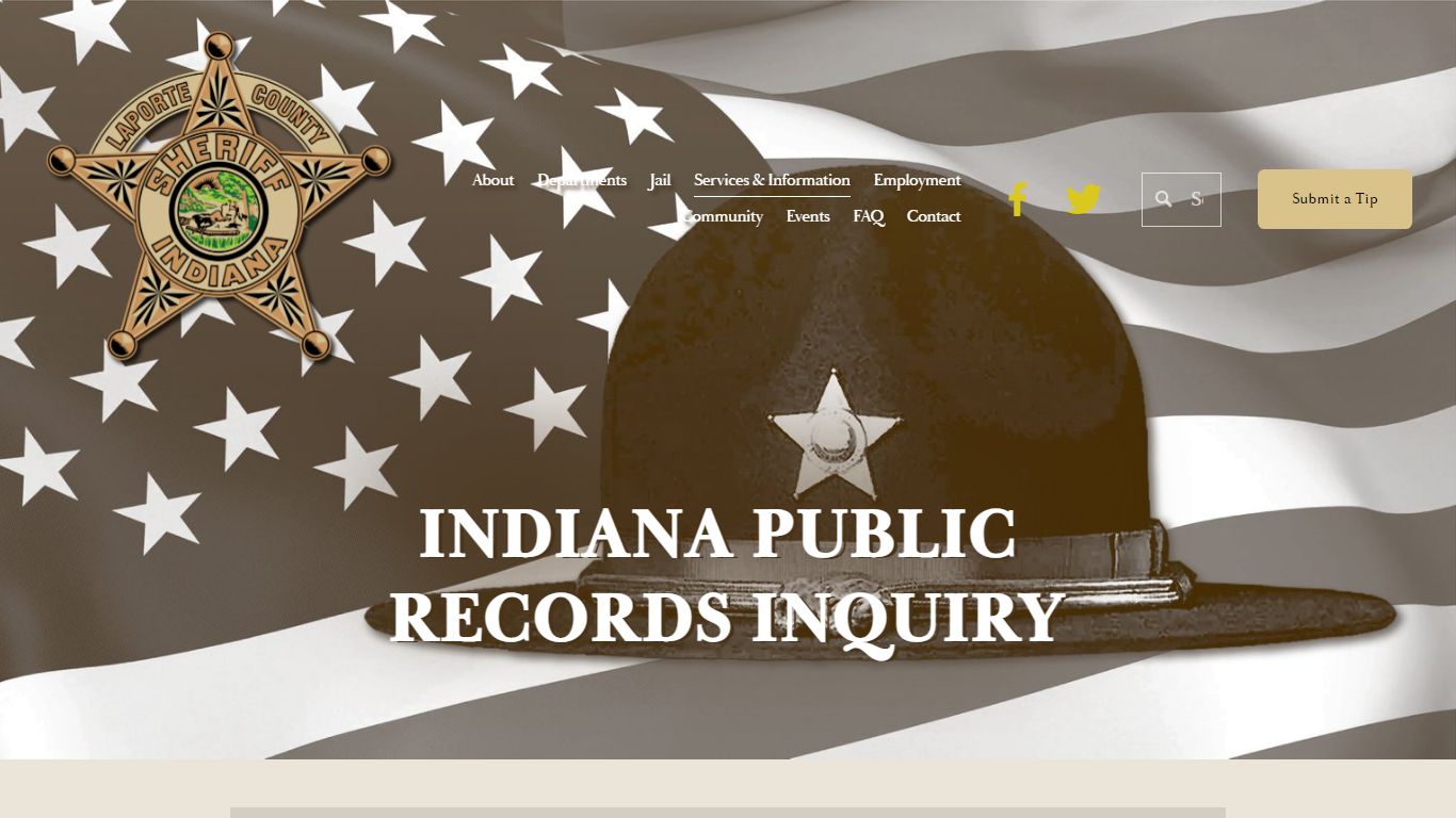 Indiana Public Records Inquiry — La Porte County Sheriff's Office